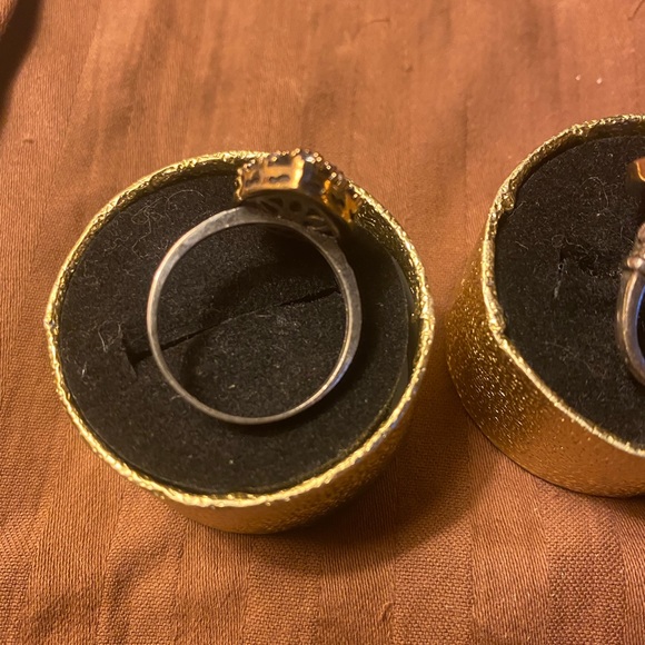 Nice Sterling silver yellow gold bronze with natural gems - Picture 3 of 10